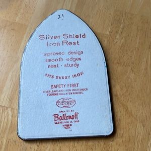 VINTAGE Silver Shield Iron Rest By Ballonoff